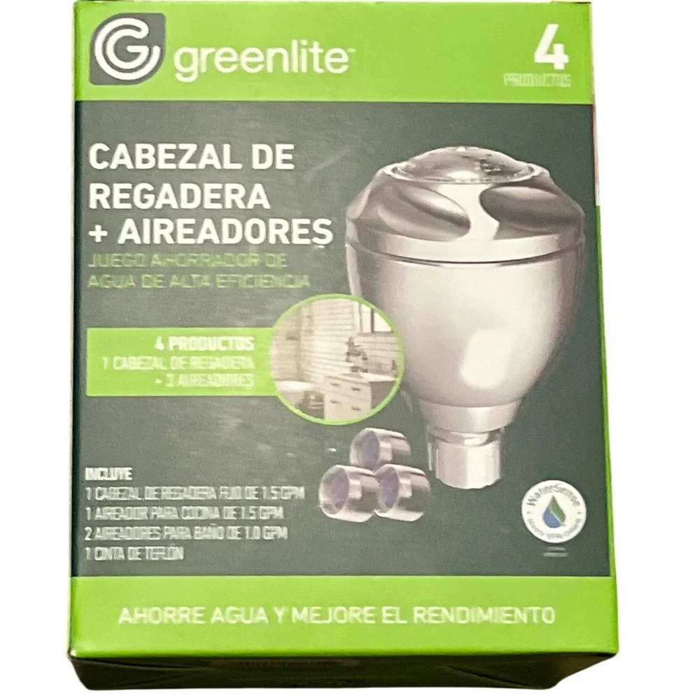 Greenlite‎ Showerhead Aerator High Efficiency Water Saving Kit 4 Products